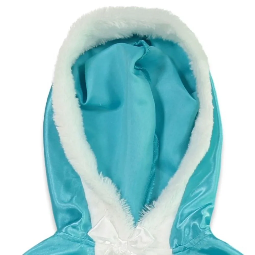 COPY - Disneys Frozen Elsa cape with fur hood EUC Sz 6 Cape only